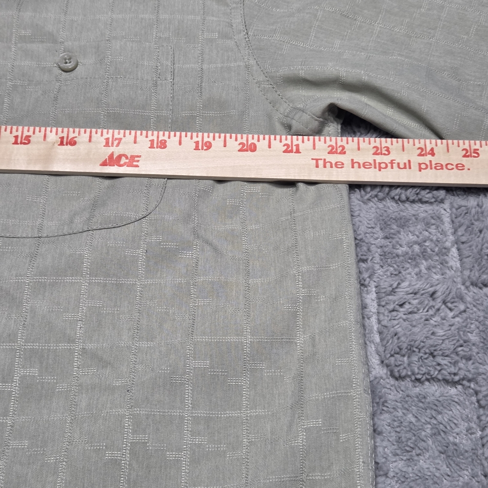 R & R Causal Mens Short-Sleeve Button-Down Shirt in Gray Size Med - Picture 9 of 12